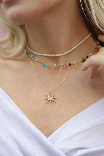 layered gemstone necklaces